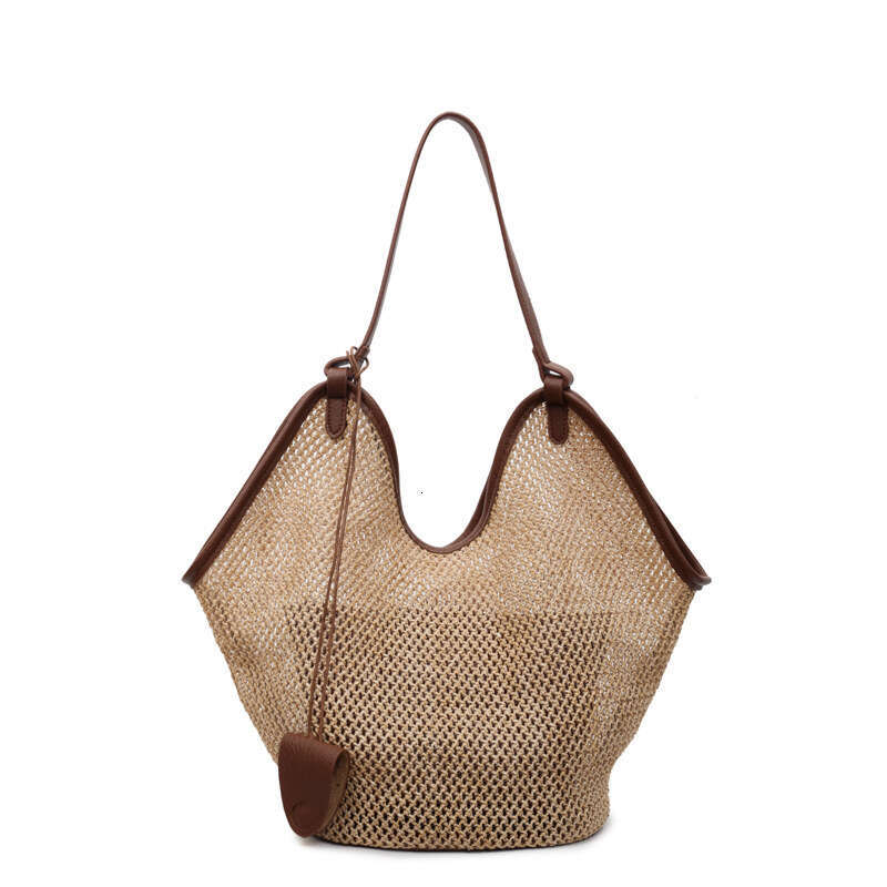 French-style Straw Vacation Large Capacity New Woven Handbag Casual Shoulder Tote Bag