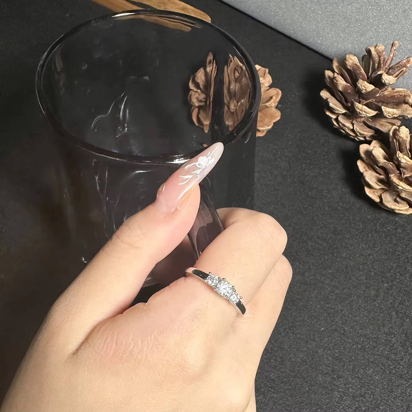 Guangzhou Aivenchy Ladies Ring Fine Jewelry S925 Sterling Silver Rhodium Plated Lab Grown Diamond Women Moissanite Finger Ring