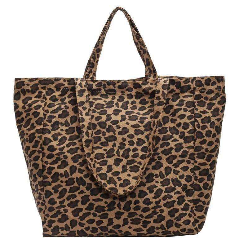 Large Capacity Leopard Printing Shoulder Women New Simple And Personalized Tote Shopping Casual Commuting Bag