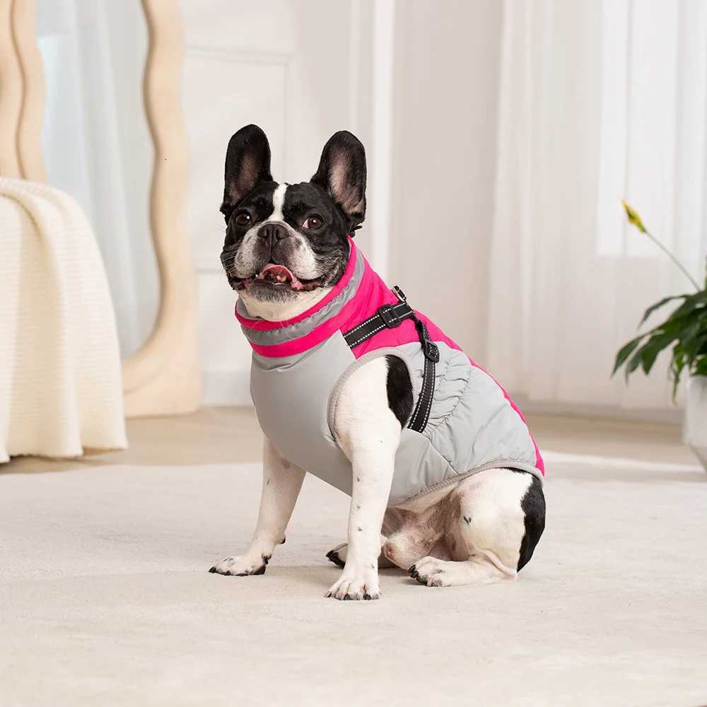 Waterproof Pet et With Harness Winter Warm Dog Clothes for Small Large Dogs Labrador Coat Chihuahua French Bulldog Outfits W250904