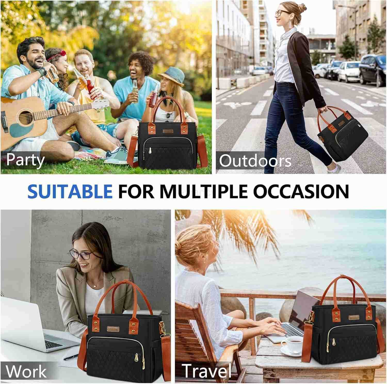 Lunch Bag Lunch Box Women Leakproof Insulated Lunch Cooler Bag for Women Large Lunch Tote Bags Adults PurpleW250904