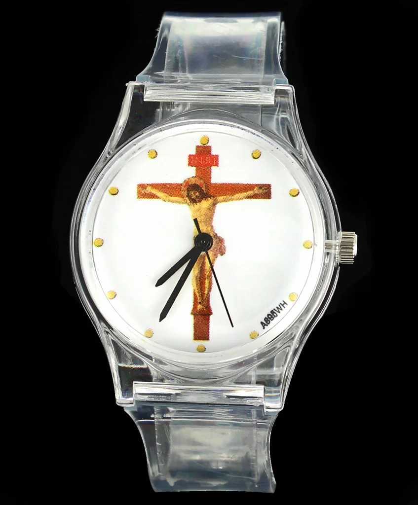 God Christ Cross Virgin Mary Sacred of Jesus Redentor Easter Religious Quartz Wrist Watch X250904
