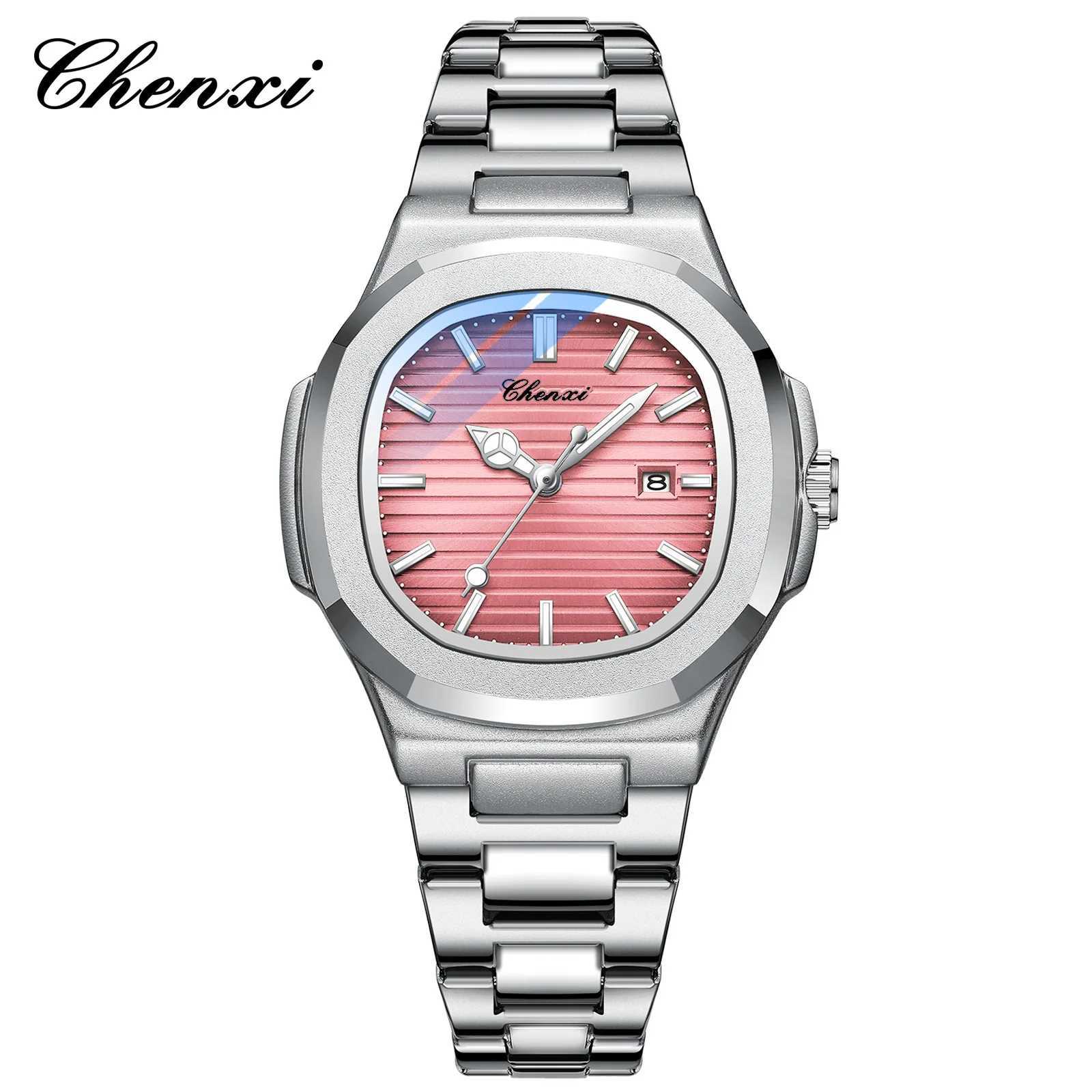 CHENXI 8222 New Ladies Watches Wen Fashion Elegant Silver Stainless Steel Party Quartz Wristwatch Watch Gift Relogio Feminino X250904