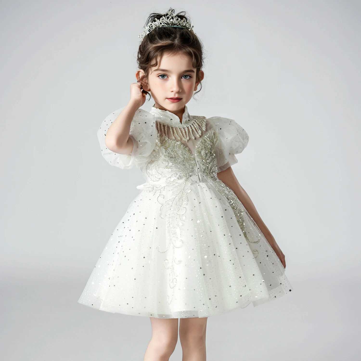 Girl Flower Princess Dress Kids Summer Gown Dresses For 2-10 Years Girls Wedding Birthday Party Clothing Children Pink Costume Z250904