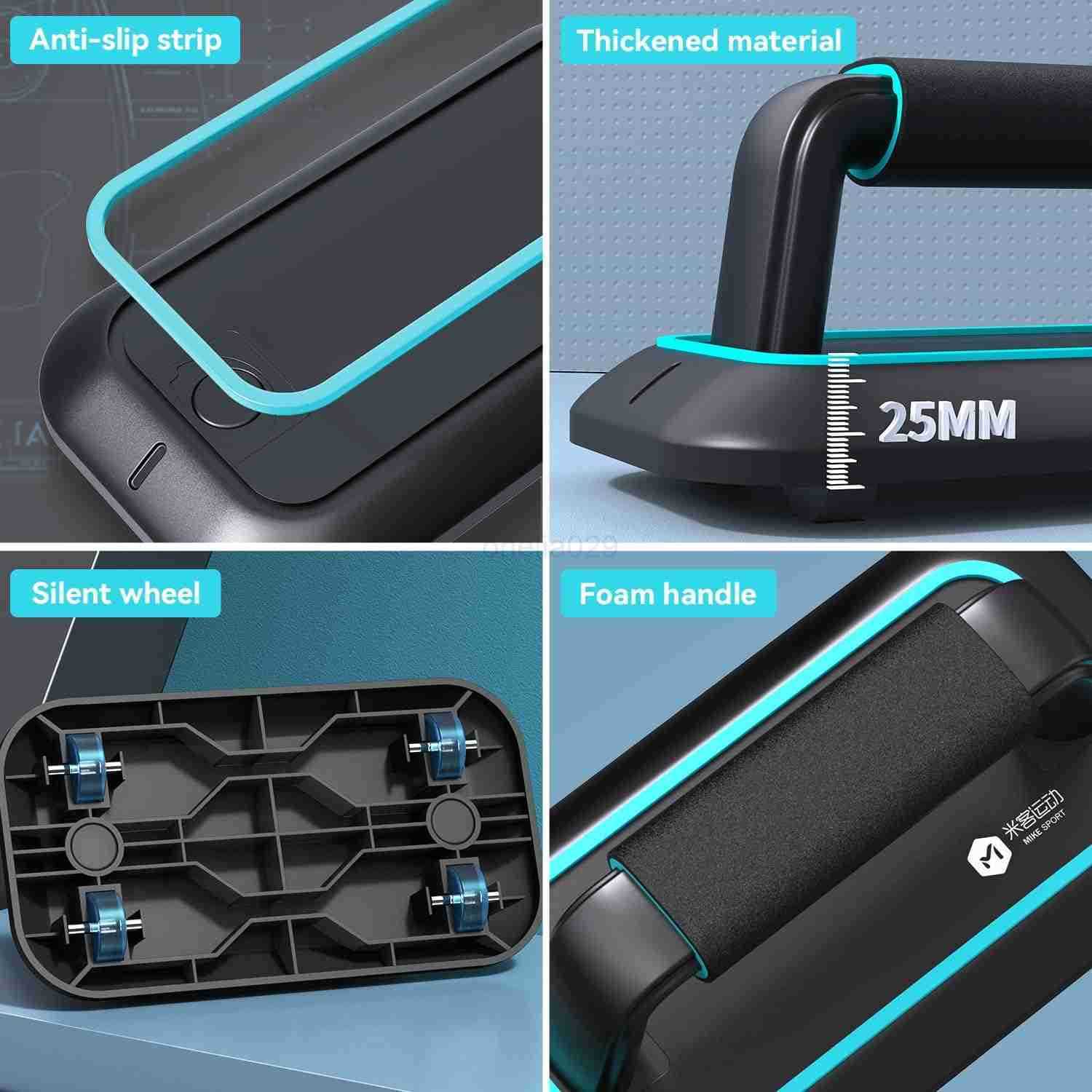 2in1 PushUp Bar and Ab Roller for Men Lightweight Portable Pushup Handles Perfect Pushups Equipment Ab Wheel Roller for Abs Workout Ideal Push Up Stan