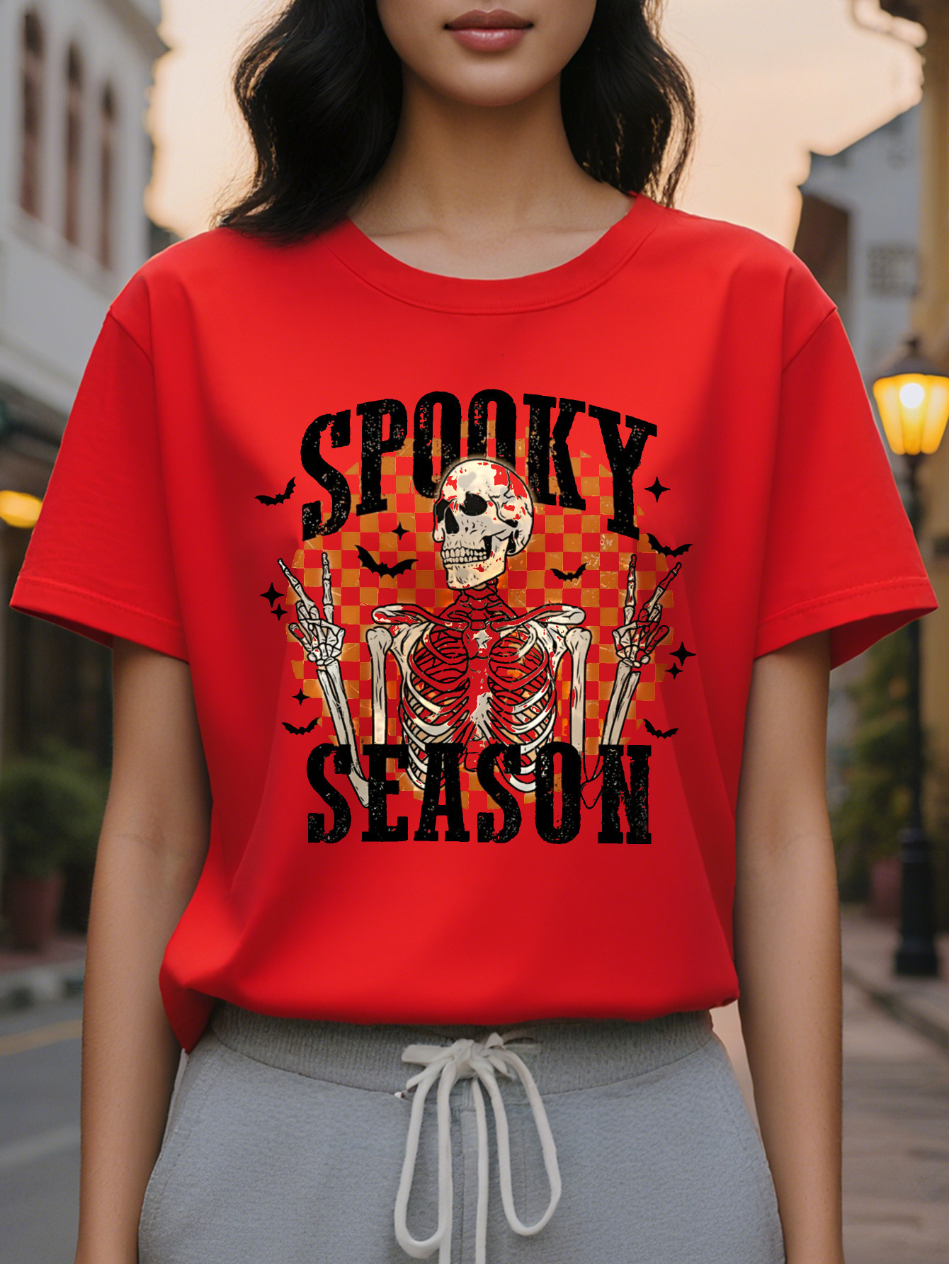 Holiday Orientation million Holy Festival European and American Fashion Letter Print T-shirt Women's Clothing