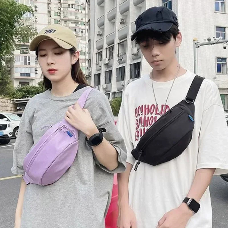 Street Style Waist Bag Hip Pack Woman Nylon Fanny Pack Fashion Shoulder Crossbody Chest Bags Unisex Hip Hop Belt Bag Waist Packs 250903