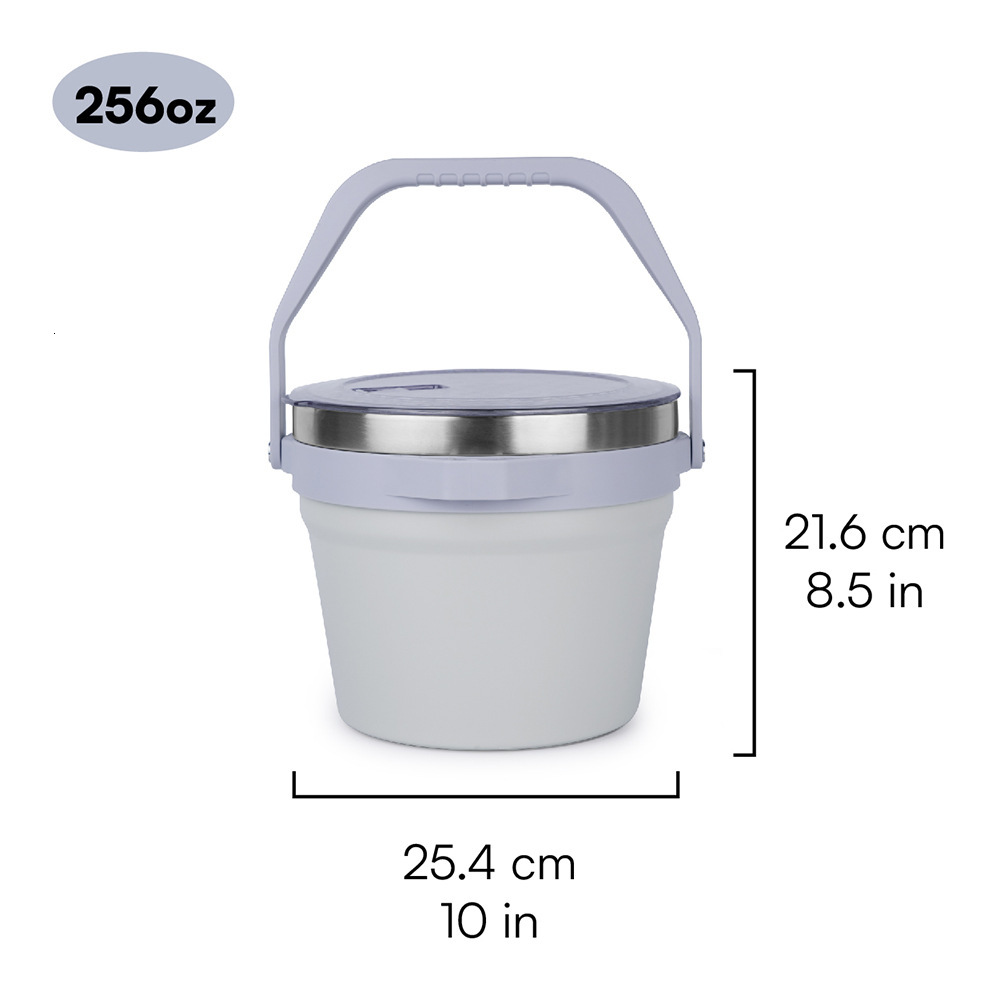304 Stainless Steel Water Bottle 7L Outdoor Portable Vacuum Cube Bar KTV Ice Beer Red Wine Champagne Bucket