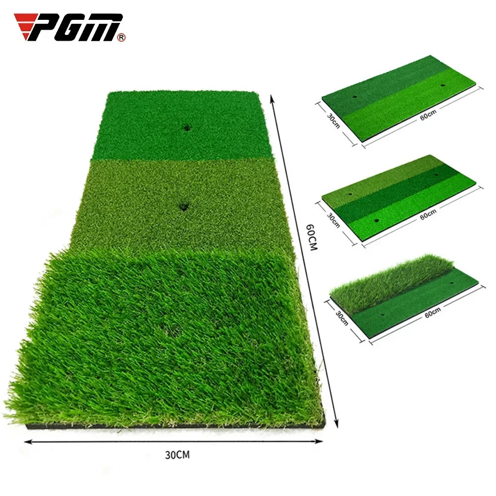 PGM Golf Hitting Mat Indoor Outdoor Mini Practice Durable PP Grass Pad Backyard Exercise Golf Training Aids With TEE DJD003250904