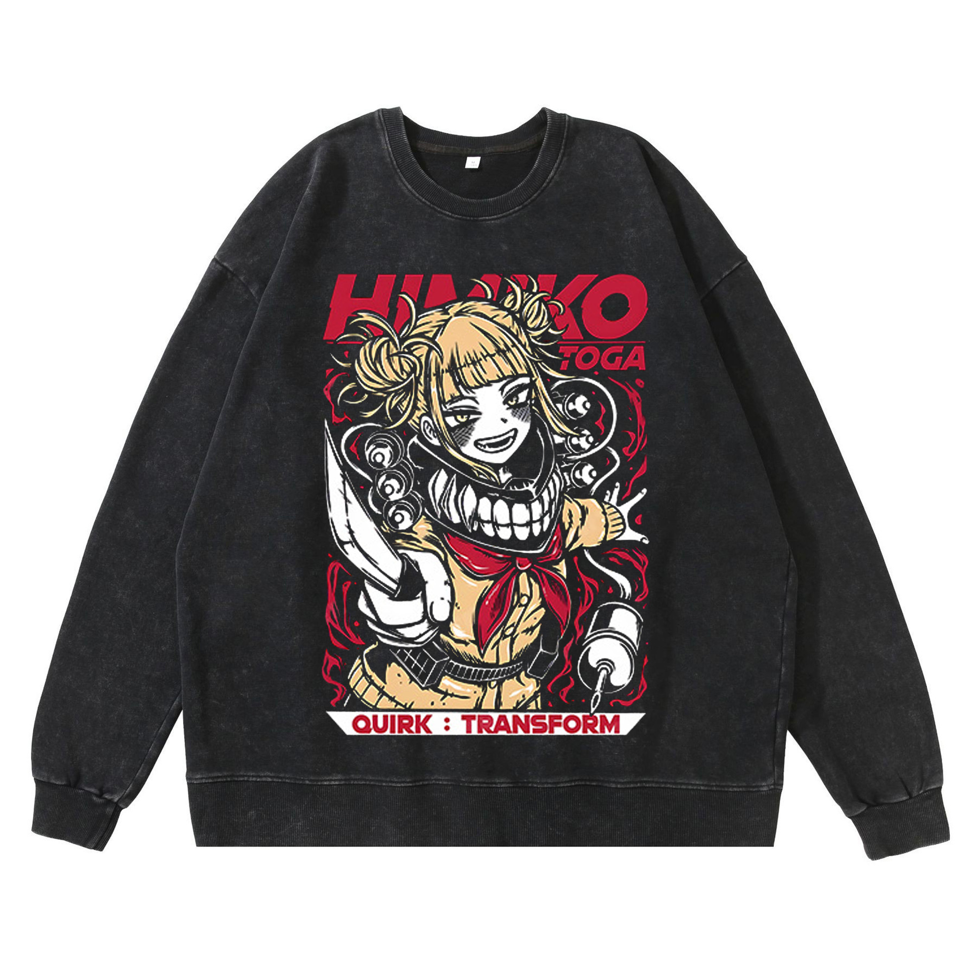 360g Heavyweight Washed Vintage Hoodie Streetwear Hip-Hop Anime My Hero Academia American High-Street Cotton Fall Hoodie - TT8209