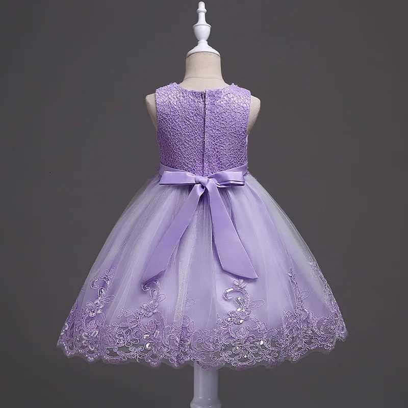 clearance childrens purple dress childrens beaded princess wedding dress fluffy skirt summer girl vest mesh skirt ages Z250904