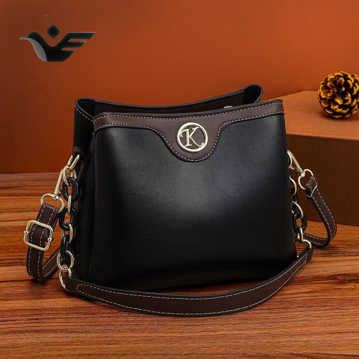 Feiyan Free Shipping New Designer Bag Luxury Shopping Bag 2025 New Fashion Retro Bucket Bag From Manufacturer Cross-border Trendy Large Capacity Shoul