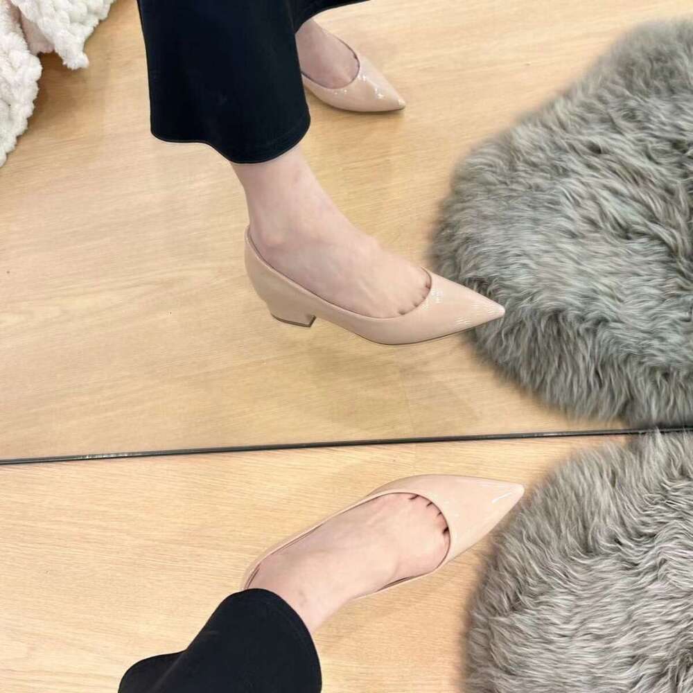 Nude Color Shoes Thick Heel + Internal Lift 6cm Sexy Pure Desire Open Toe Gentle Temperament Commuter Women's High Heels