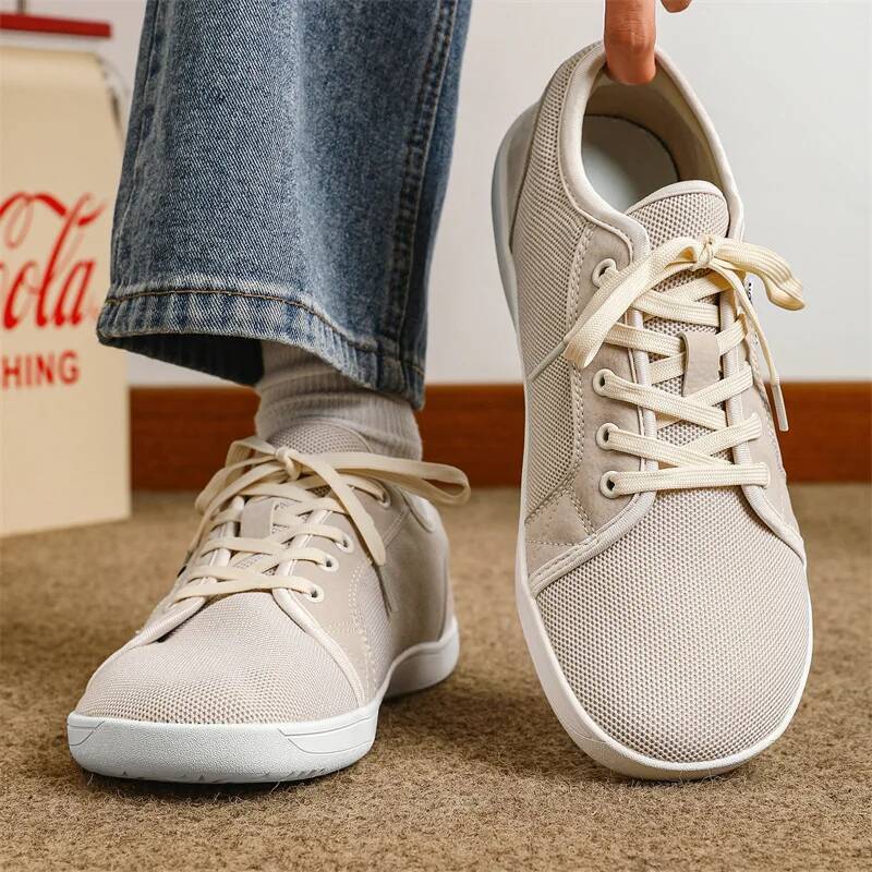 Large Size Breathable Mesh Men's Women's Flyweave Sneakers Wide Barefoot Flat Casual Shoes Soft ddmysaturn
