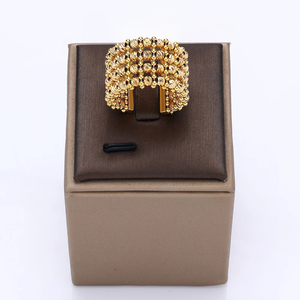 Dubai Wedding Bridal Full Jewelry Sets For Women Party Nigeria Gold Plated Beads Choker Necklace Jewelry Set 250904