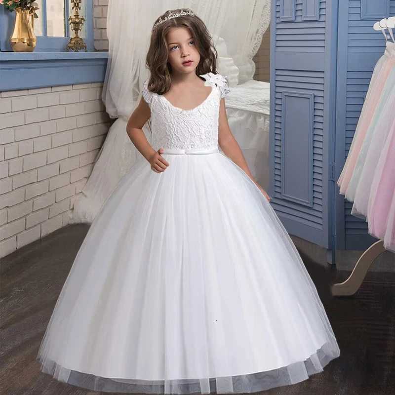 New Girl Flower Summer Lace Princess Dress Fluffy Elegant Evening Dress Baby Birthday Party Girl Princess Dress 0-12 Years Old Z250904