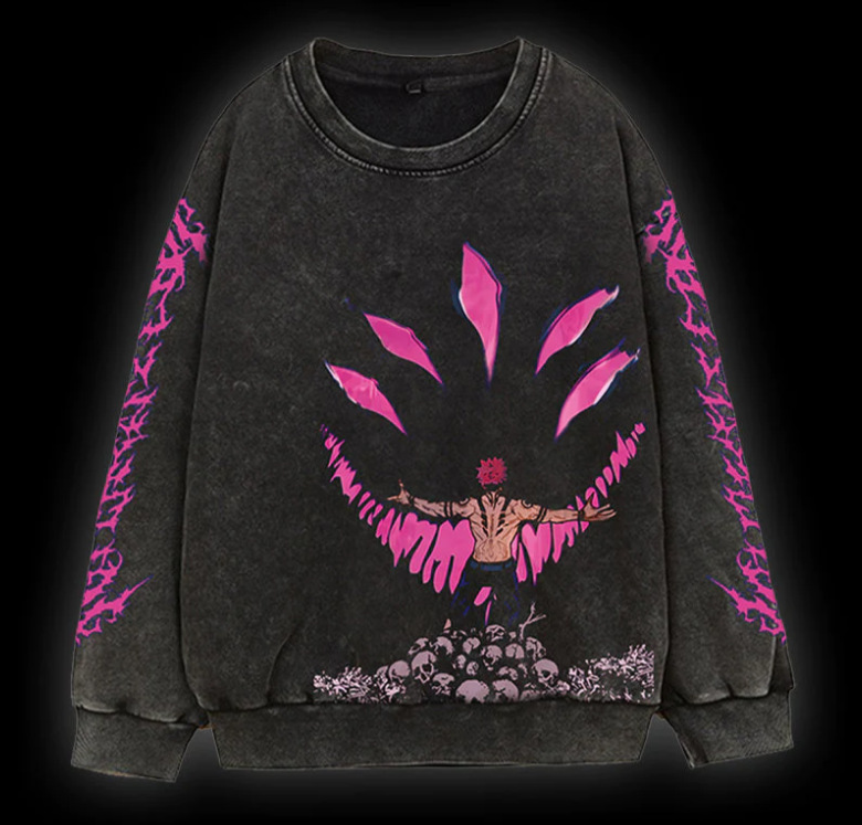 Retro-Inspired Denim Fabricated Hooded Sweatshirt Featuring Unique Artwork - TT8379