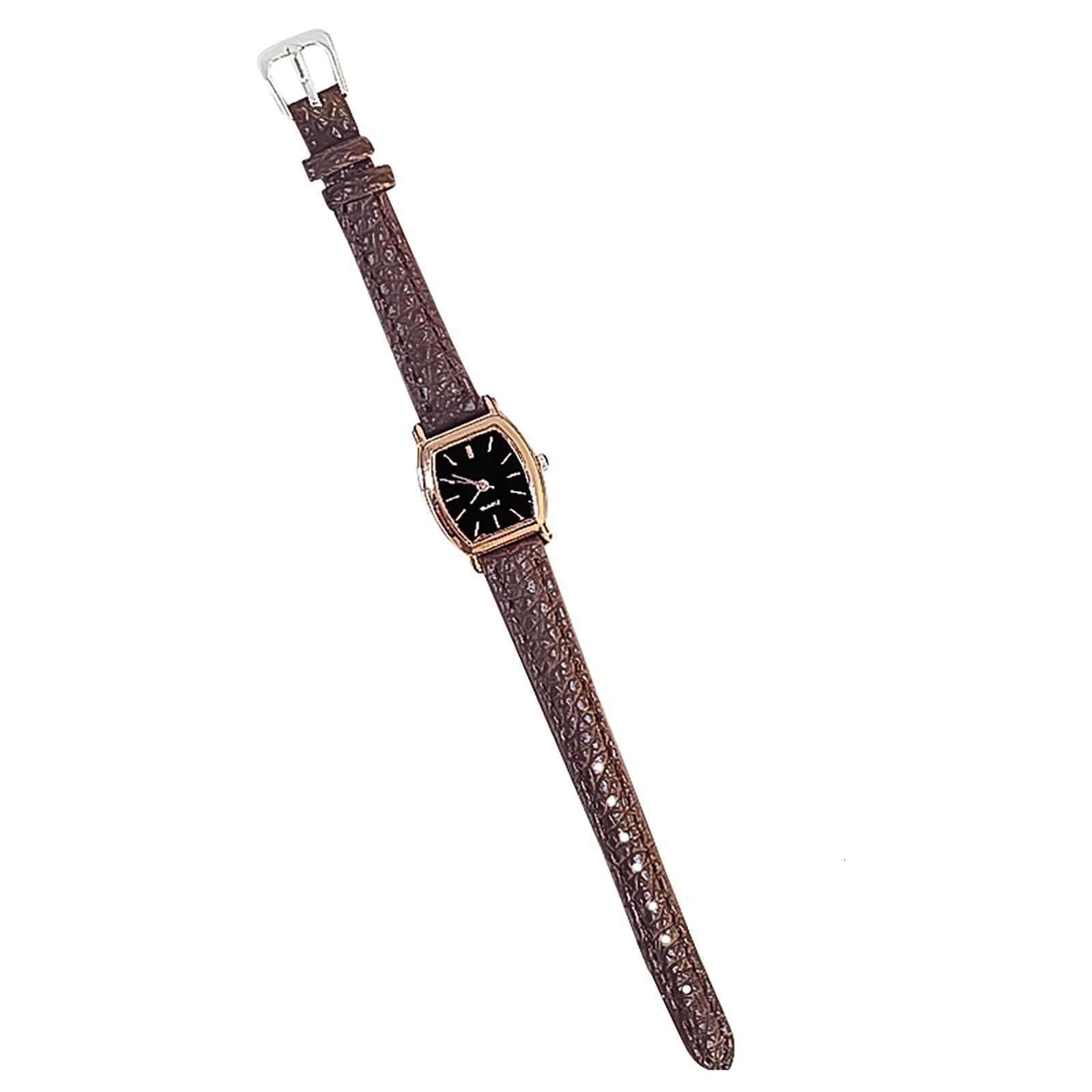 Wens Simple Vintage Watches Retro Brown Dial Wristwatch Leather Strap Wrist Watch High Quality Ladies Casual Bracelet Relojes X250904