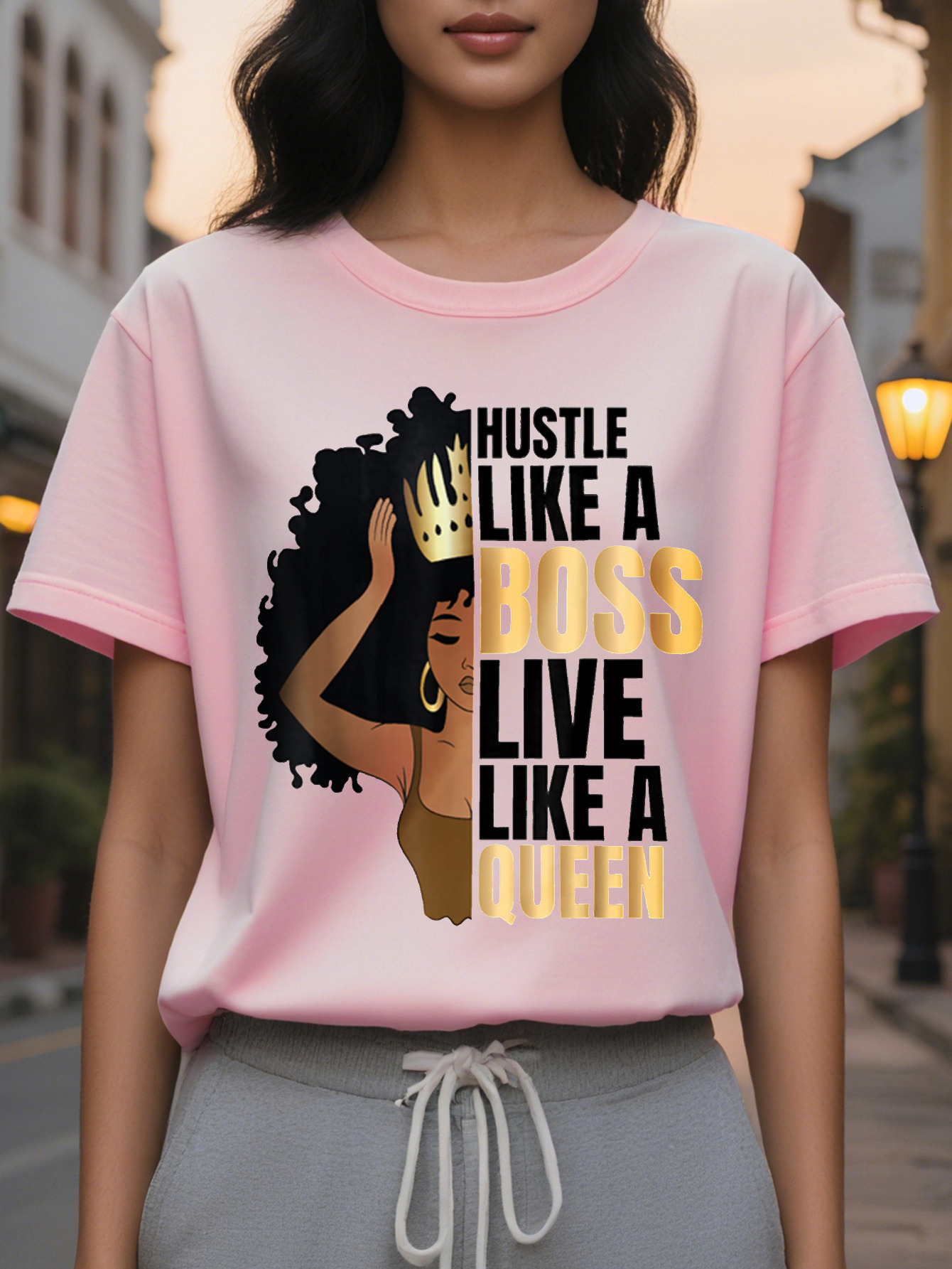 Vibrant Figure Letter Print Crew Neck T-Shirt Soft Breathable Short Sleeve Tee Spring Summer Women's Casual