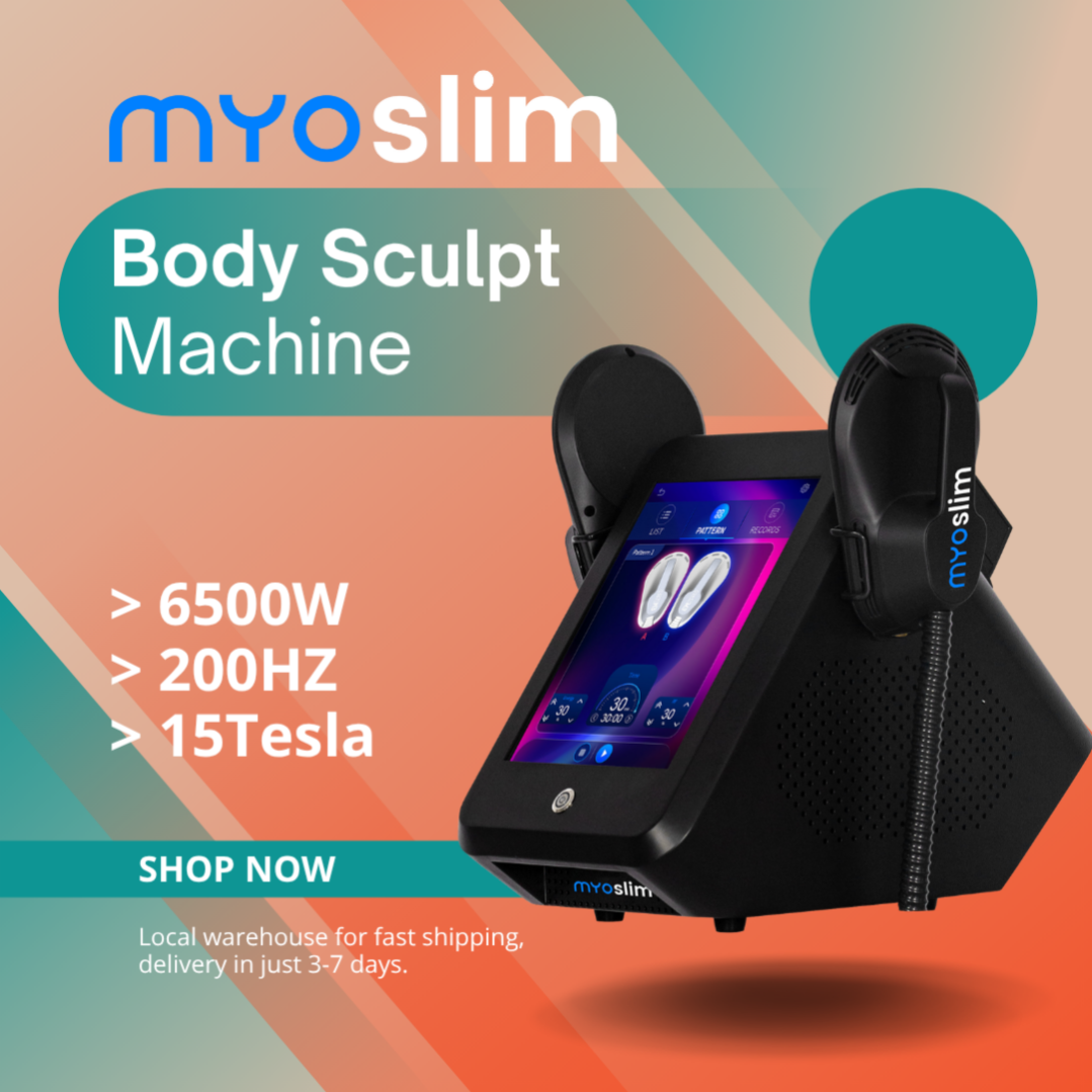 Myoslim EMS RF 6500W Full Body Equipment Electrical Muscle Stimulation Machine for Shaping Toning and Weight Control