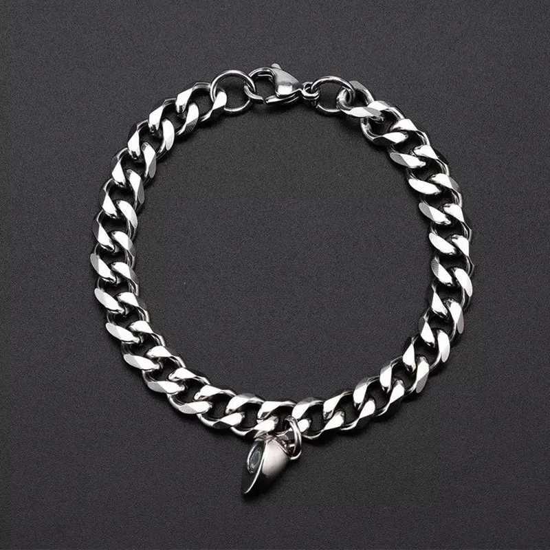 Bracelets For Women Men Fashion Couple Cuff Jewelry Vintage Silver Color Chains Heart Magnet Bracelets Korea 2022 Tren PulseraXJ250904