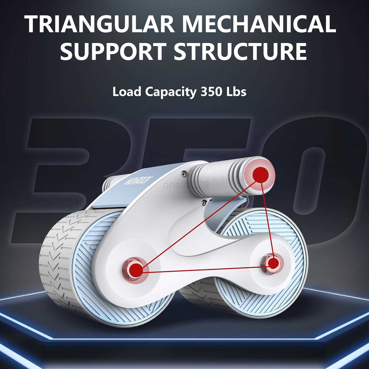 Ab Roller Wheel with Automatic Rebound for Home Gym Core Fitness Sturdy Abdominal Exercise Equipment Includes Knee Pad Perfect for Ab Workouts and Str