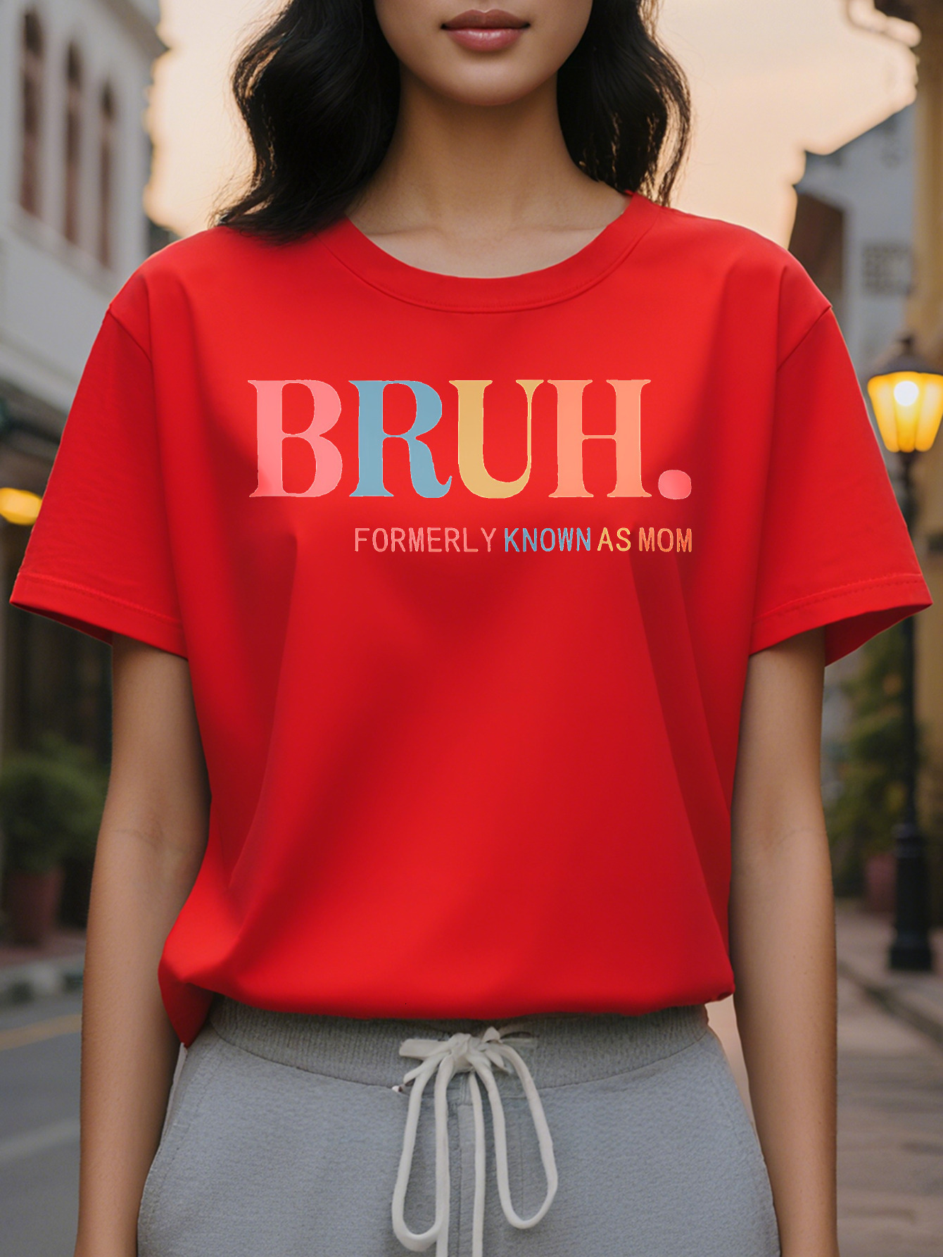 Women s Sexy Semi Sheer Crew Neck Tank Top with Bold BRUH Letter Print Lightweight Summer Sleeveless Shirt