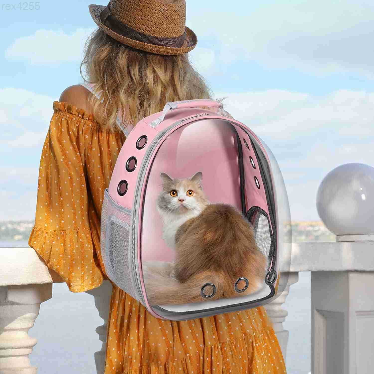 Cat Carrier Backpack Pet Carrier Backpack Front Pack for Small Medium Cat Puppy Dog Carrier Backpack Bag Space Capsule AirlineApproved Pet Carrier for