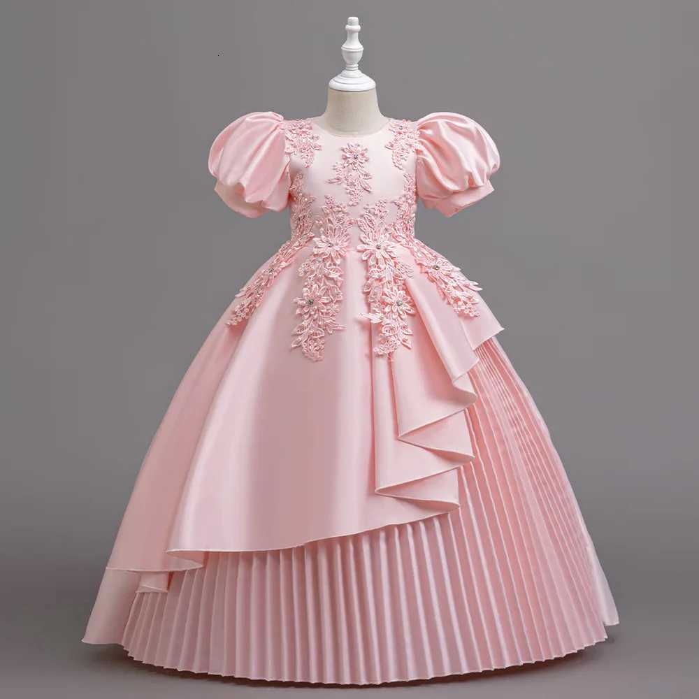 New Children Elegant Dress for Girls Flower Girl Ceremonial Dresses Kid Clothes 4 to 12T Z250904