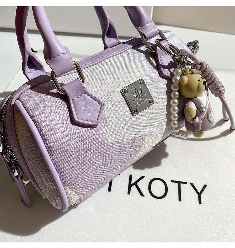 2025 New Boston Bag - Trendy Niche Colorblock, High-End Pillow Bag, Handheld, PU Material, Wholesale & Drop Shipping