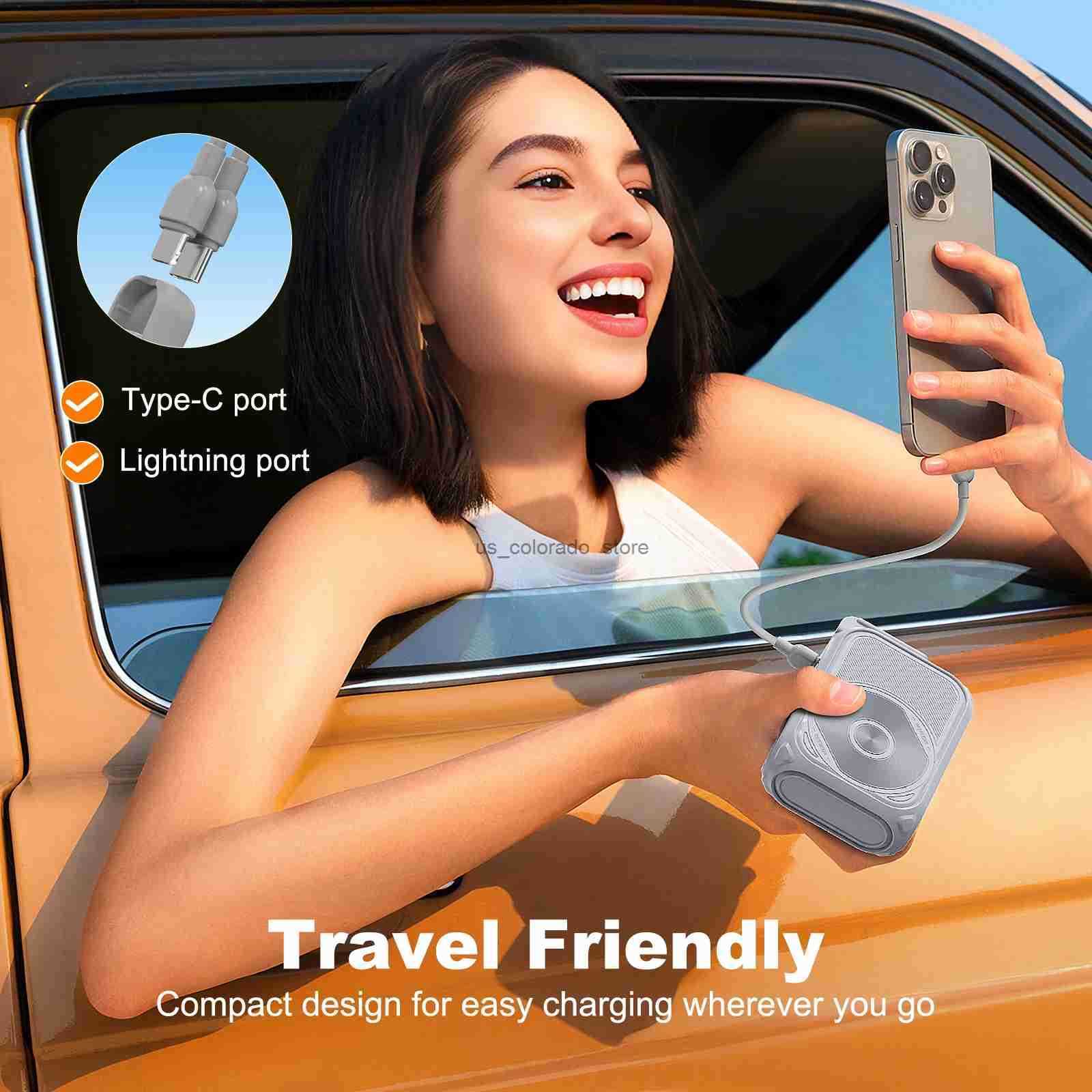 PD 225W Fast Charging 10000mAh Wireless Power Bank USB TypeC Detachable Data Cable Phone Holder Emergency PowerBank Z250904