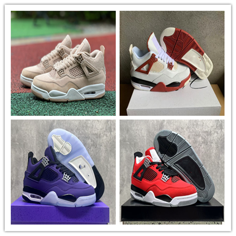Basketball Shoes 4s Hemp Cave Ston DONG Cozy Girl Varsity Red Black Cat Women Men Sneakers