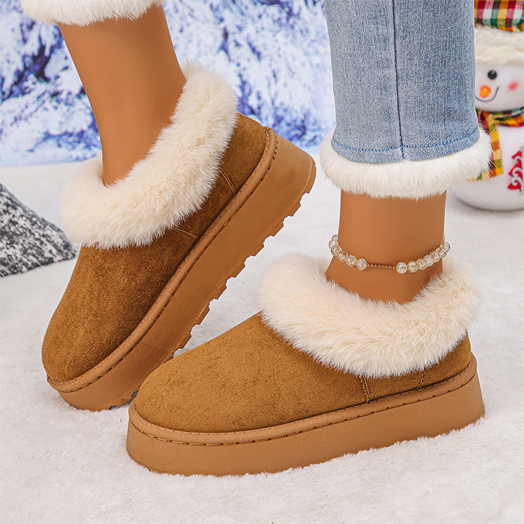 Winter Comfort: Warmth-Focused Low Top Snow Shoes with Thicker Walls