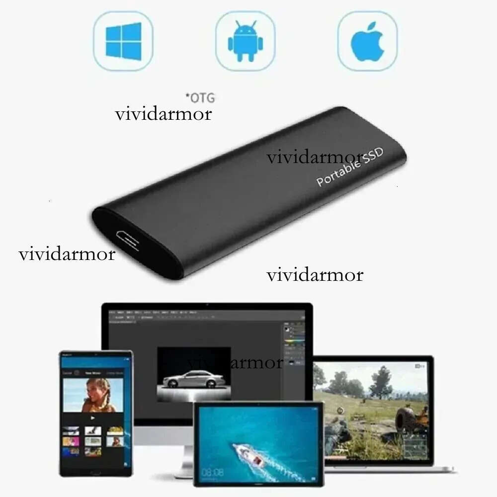 2Tb External 1Tb Solid State Drive Usb3.1 Type-C Interface Storage High Speed Hard Disk For Laptop/