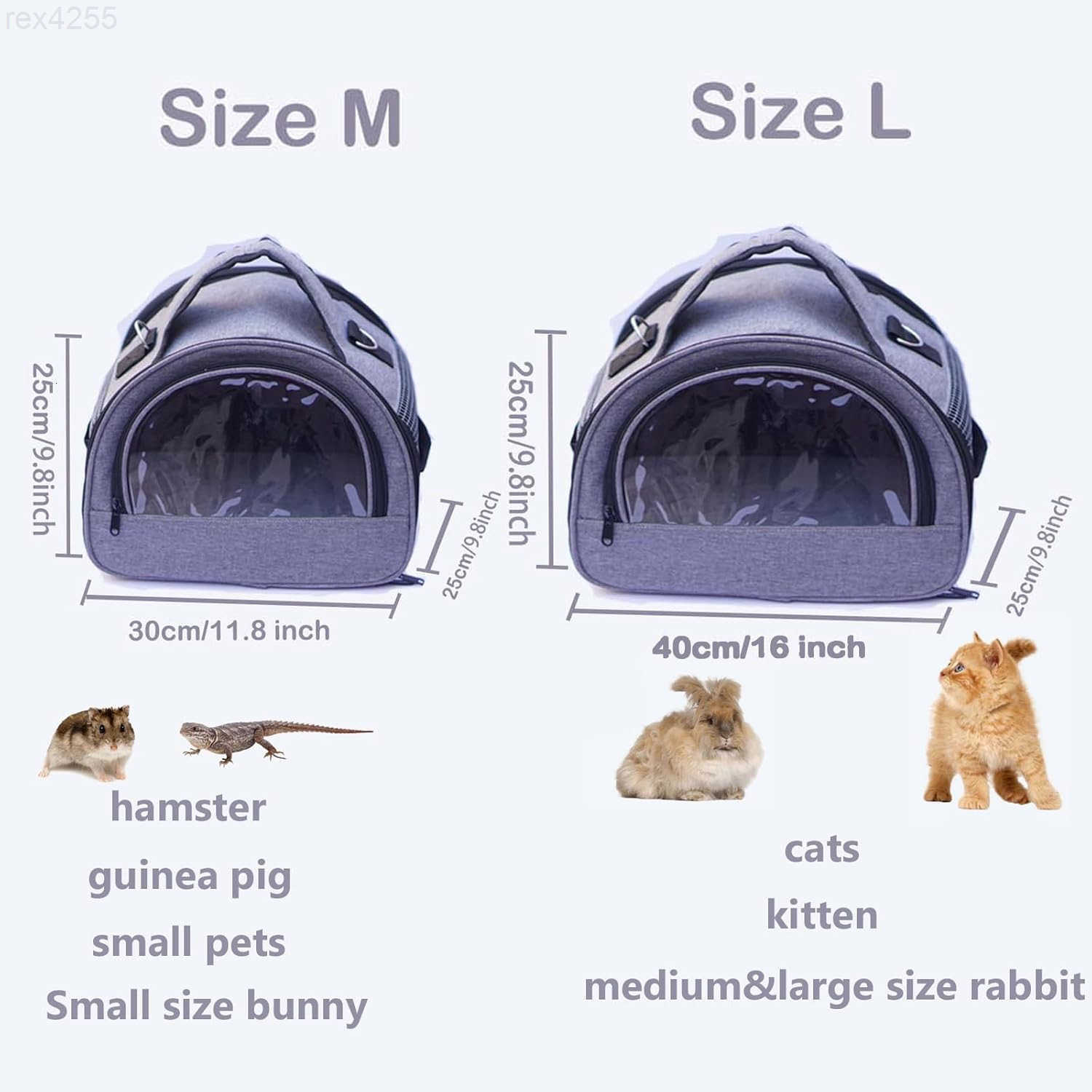 Pig Carrier Small Pet Carriers for Rabbit Hamster Bird Bunny Bearded Dragon Kitty and Etc Animal Bag with Stable Handle and Waterproof Pad Easy Travel