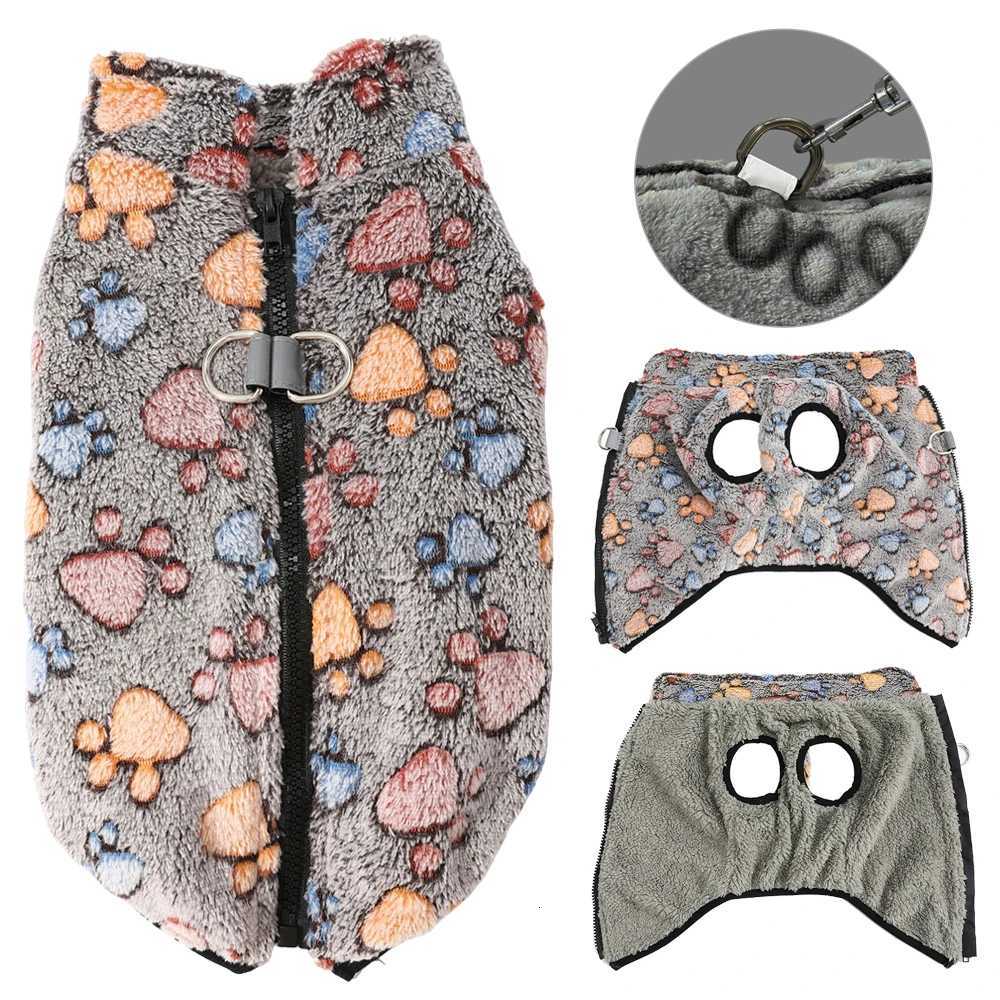 Autumn Winter Puppy et Soft Fleece Clothes For Small Dogs Overalls Cute Paw Print Chihuahua Coat Yorkshire Vest Pet Costume W250904