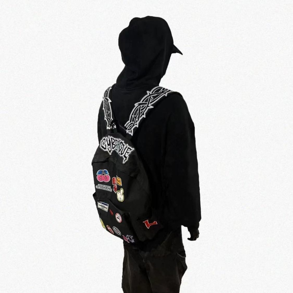 Y2K Streetwear backpack large capacity schoolbags women Men spicy girls backpacks harajuku students gothic skeleton punk Bag 240722