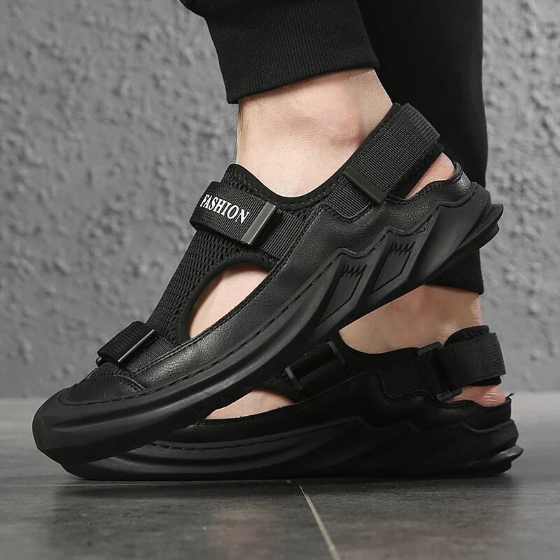 YRZL Men's Summer Outdoor Sandals Non-Slip Comfortable Lightweight Sport Shoes Breathable Walking Slides for Men ddmysaturn