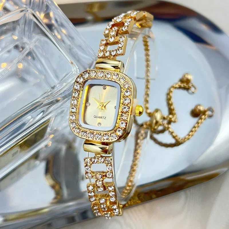 Crossborder new small square bracelet pl wens watch adjustment square chain diamond set small ladies quartz watch X250904