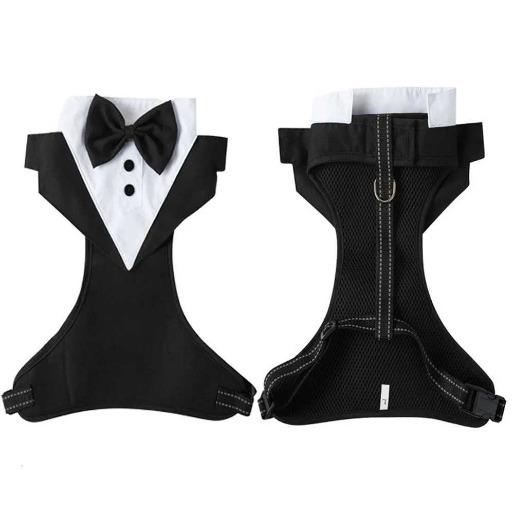 Dog Tuxedo Costume Formal Shirt Dog Wedding Black et Suit Pet Puppy Prince Ceremony Bow Tie Suit Small Dogs Cat Vest Clothes W250904