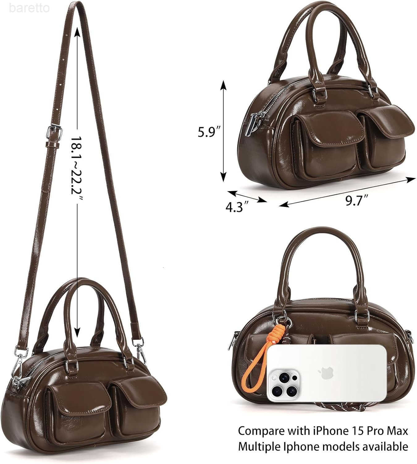 Crossbody Bags for Women Leather Barrel Bags Trendy Ladies Shoulder Bag Top Handle HandBag Satchel Bags for Women M250903