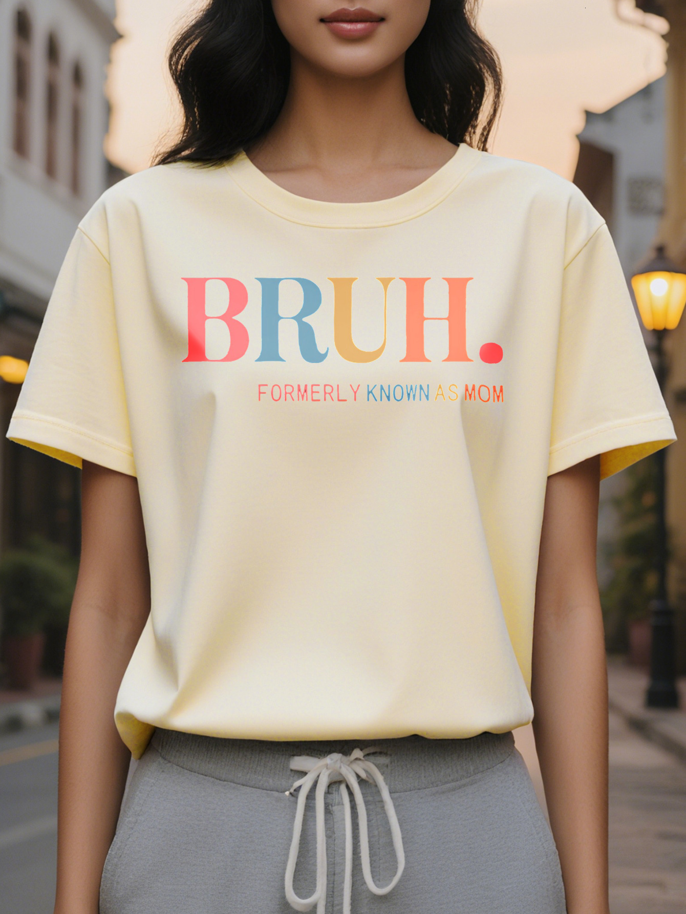 Women s Sexy Semi Sheer Crew Neck Tank Top with Bold BRUH Letter Print Lightweight Summer Sleeveless Shirt
