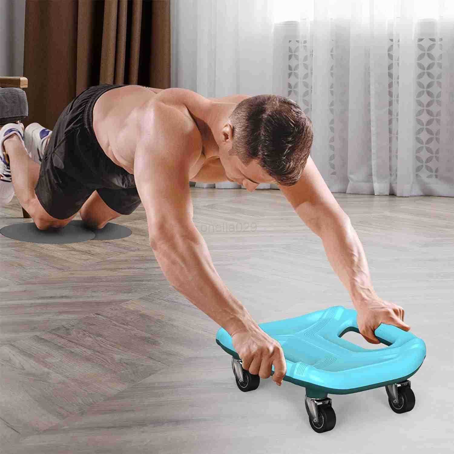 Ab Roller with Knee Pads for Abs Workout Multifunctional Ab Roller Wheel for Abs Workout Abdominal Roller with Knee Pads Abdominal Exercises Wheel Abb