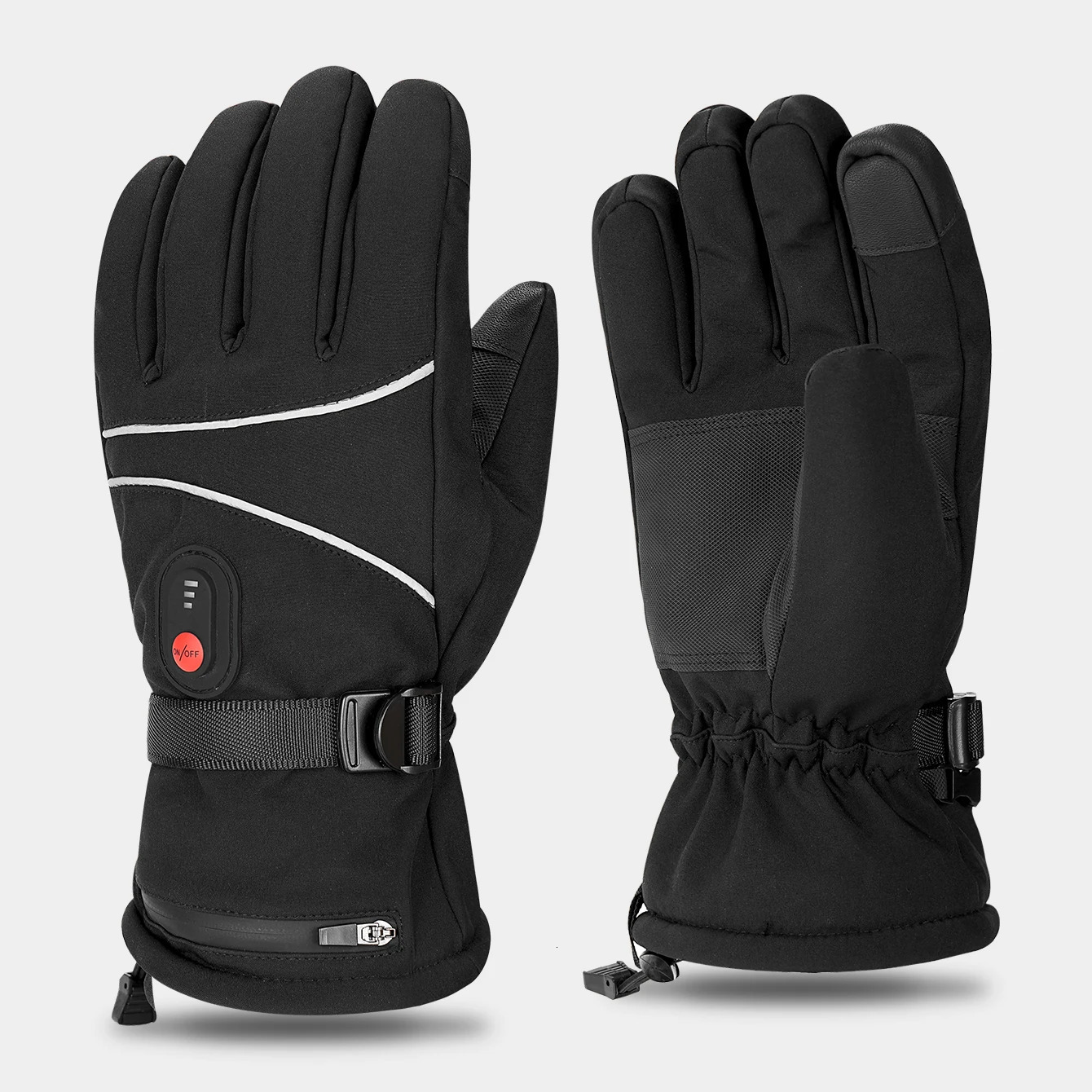 Rechargeable Electric Ski Heated Gloves Winter Warm Heated Gloves Windproof Touchscreen Thermal Gloves for Motorcycle Cycling 250903