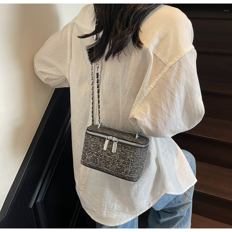 Denim Rhinestone Bag New Denim Blue Rhinestone Handbag Fashionable Women s Shoulder Bag Autumn New Designer Bag Women s Crossbody Bag