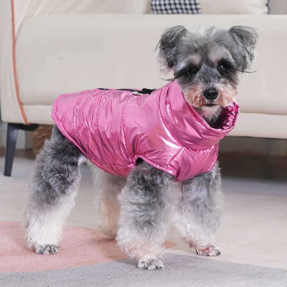 GoldStitched Dog Coat Winter Warm Sleeveless Puppy Coat High Collar Warm Cotton et DRing Zipper Small Middle Dog Cat Coat W250904