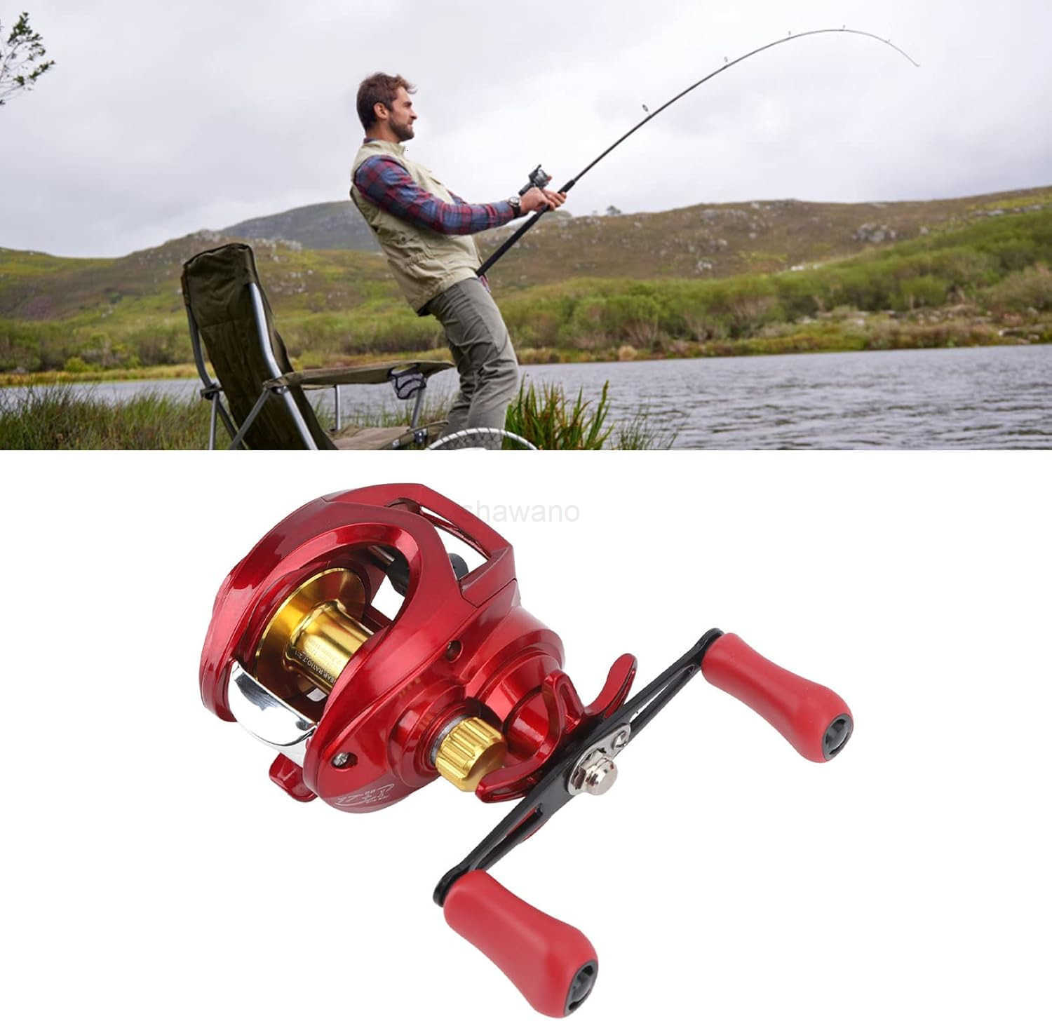 Baitcasting Wheel Smoothly Casting Retrieving Metal Fishing Reel for Sea Lake River W250904