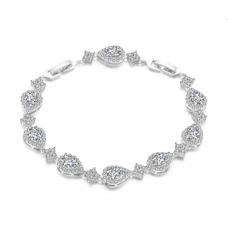 DHcollections l Manufacturer Direct Sales European & American Classic Water Drop Jewelry, AAA Zircon Fashionable Unique Bridal Bracelet for Women Z260