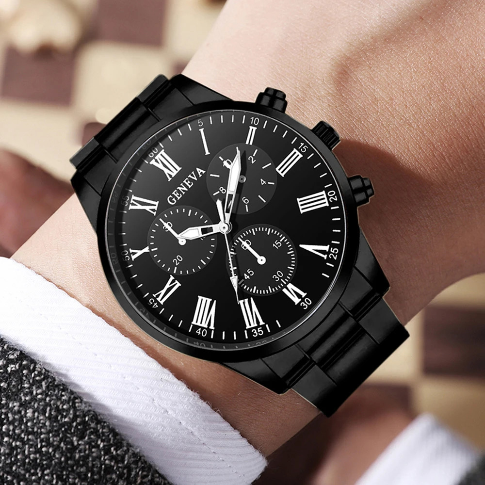 2PCS Mens Watch Set Business Trend Fashion Quartz Suitable for Daily Clothing Matching Perfect Gift 250828