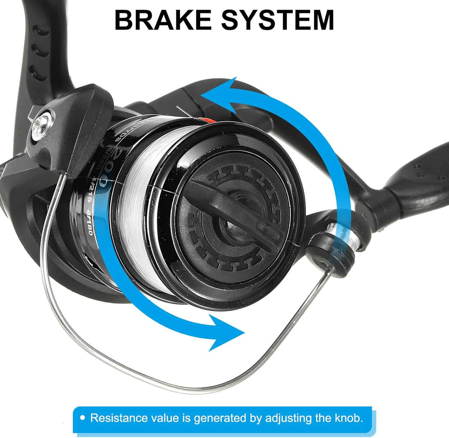 Fishing Reel LeftRight Interchangeable Handle with Fishing Lines W250904